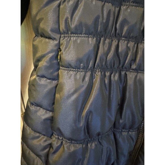 Calvin Klein Performance Navy Coat Womens Sz. M Faux Fur Hooded Puffer Jacket - Picture 11 of 13